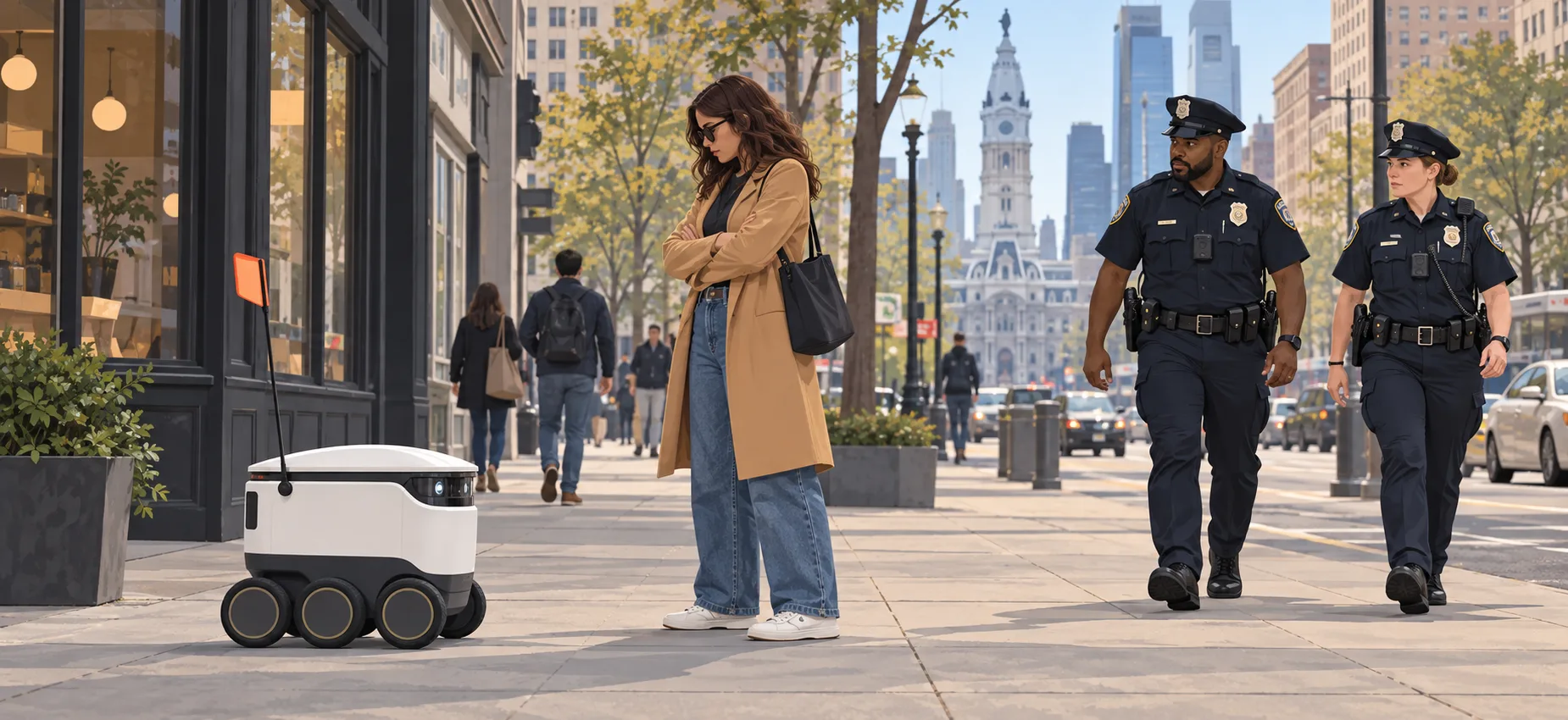 A Delivery Robot Protest in Philly Ends in Arrest