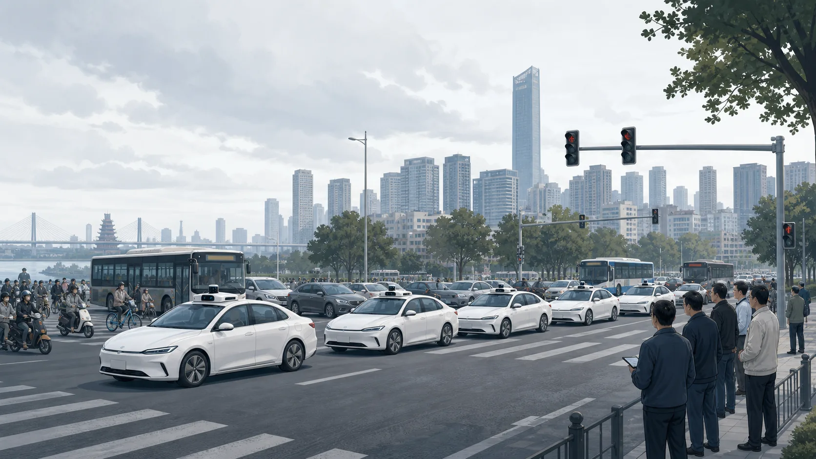 China pauses new robotaxi licenses after Baidu traffic chaos