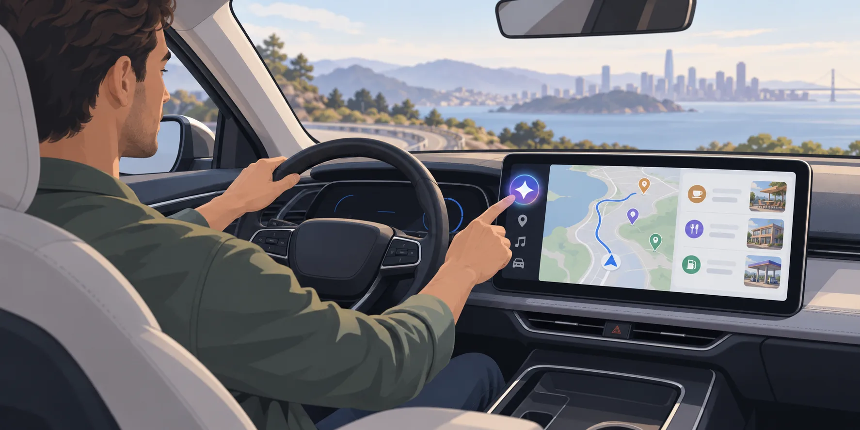 Ask Google Maps for a stop while driving with Gemini on CarPlay