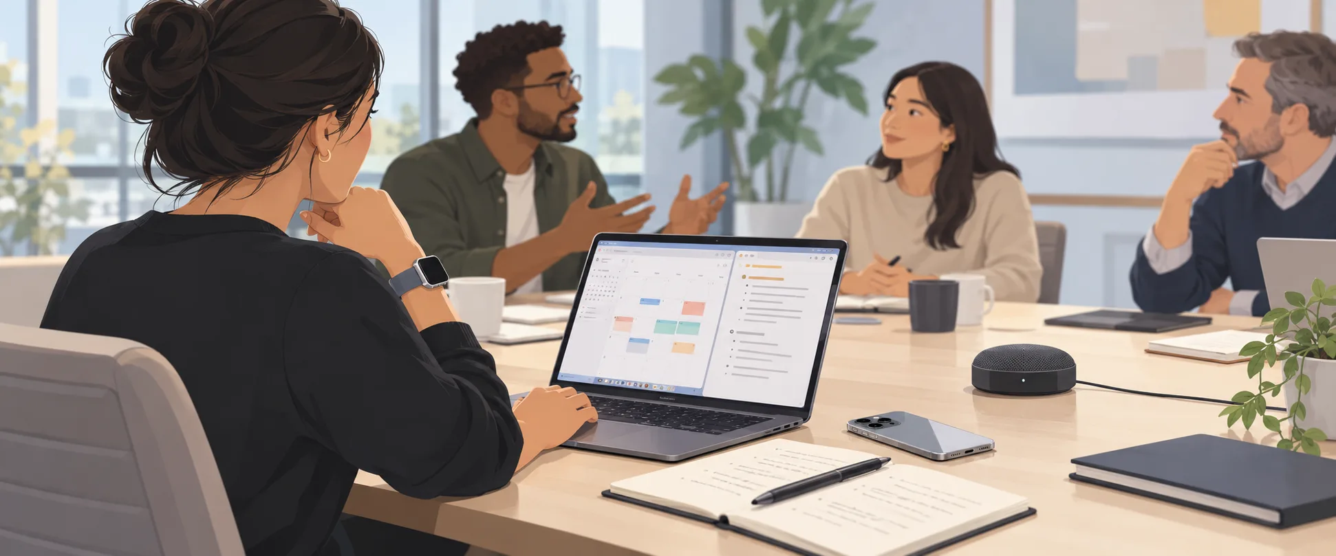 Can an AI Meeting Assistant Help Without Listening All Day?