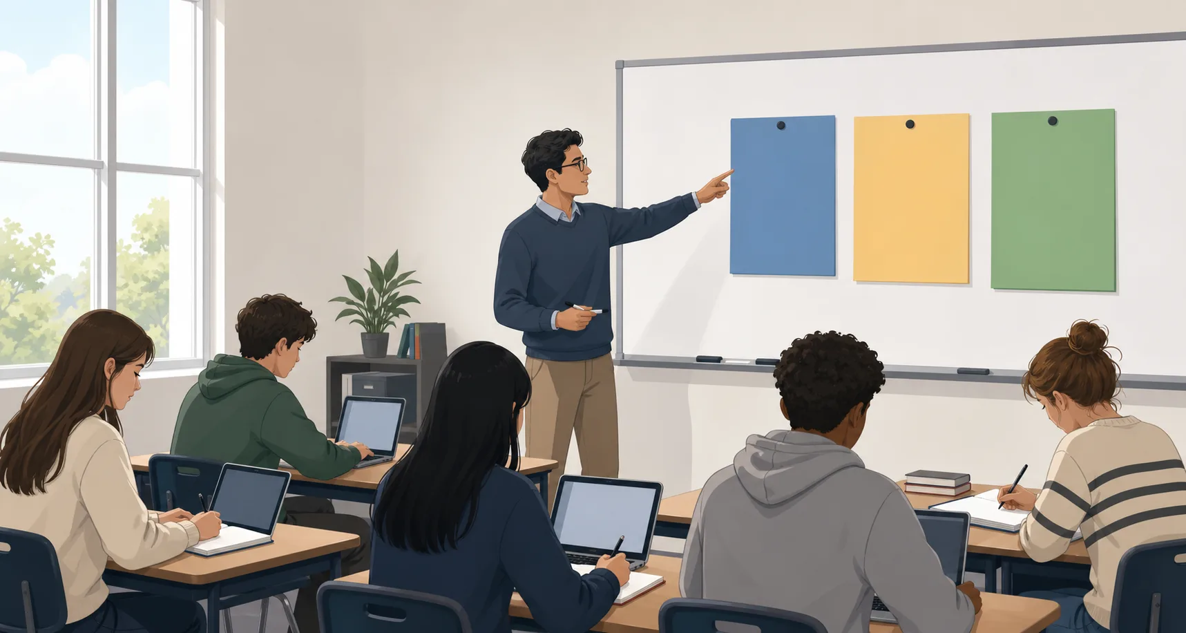 Schools try traffic-light rules for AI in the classroom