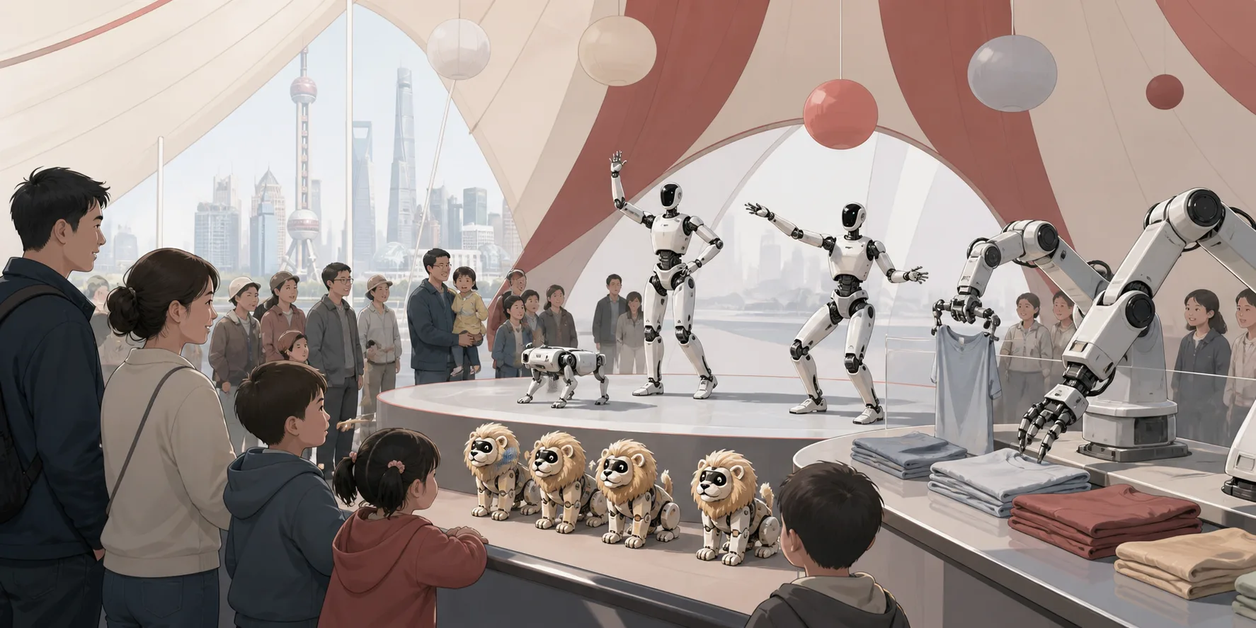 China's humanoid robots turn public entertainment into an AI showcase